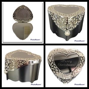 Christmas Things Remembered Silver Plated Jewelry Gift Box